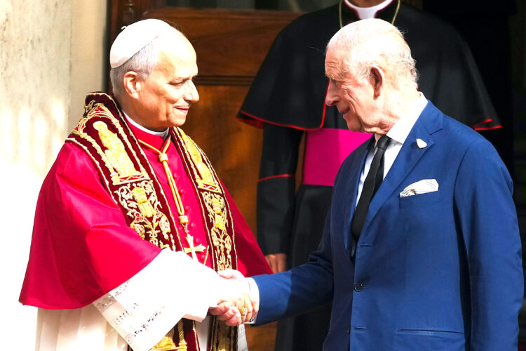 Historic visit: King Charles III meets with pope